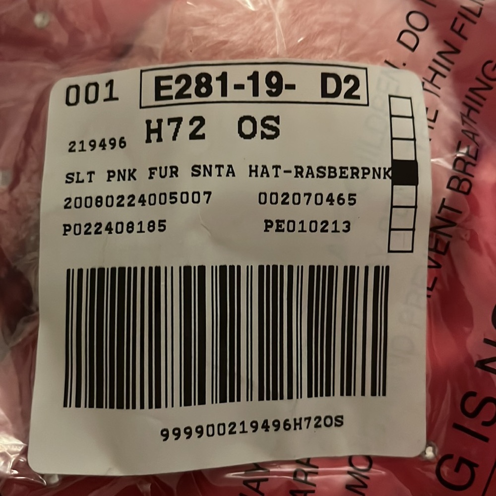 NEW! Pink Victoria’s Secret Rhinestone Santa hat 
NEW still in package! - Picture 3 of 3